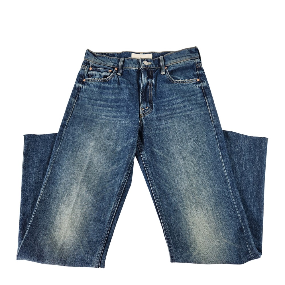 MOTHER Straight Leg Jeans in Medium Blue Wash